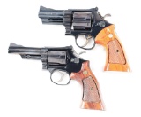 (M) LOT OF 2: SMITH & WESSON MODEL 27-2 AND 19-3 DOUBLE ACTION REVOLVERS.