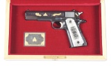 (M) COLT 1911A1 PANAMA CANAL SPECIAL EDITION .45 SEMI AUTOMATIC PISTOL WITH BOX AND CASE
