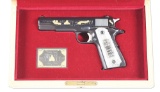 (M) COLT 1911A1 PANAMA CANAL SPECIAL EDITION .45 SEMI AUTOMATIC PISTOL WITH BOX AND CASE.
