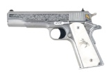(M) COLT BRIAN POWLEY LIMITED EDITION ENGRAVER SERIES GOVERNMENT MODEL SEMI-AUTOMATIC PISTOL.