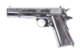 (M) COLT GOVERNMENT MODEL SEMI-AUTOMATIC PISTOL ENGRAVED BY COLT MASTER ENGRAVER JOHN K. PEASE.