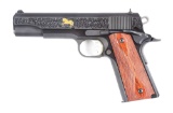 (M) ENGRAVED COLT GOVERNMENT MODEL SEMI-AUTOMATIC PISTOL.