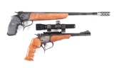 (M) LOT OF 2: THOMPSON CENTER ARMS CONTENDER .45-70 AND .357 MAGNUM SINGLE SHOT BREAK ACTION PISTOLS