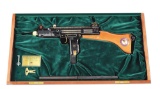 (M) ACTION ARMS UZI MODEL B AMERICAN ARMED FORCES COMMEMORATIVE SEMI-AUTOMATIC CARBINE WITH DISPLAY
