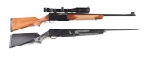 (M) LOT OF 2: BROWNING BAR HIGH POWER AND SHORT TAC SEMI AUTOMATIC RIFLES.