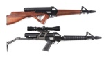 (M) LOT OF 2: CALICO M100 SEMI AUTOMATIC RIFLES.