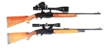 (M) LOT OF 2: REMINGTON 742 WOODSMASTER SEMI AUTOMATIC RIFLES WITH SCOPES