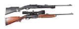 (M) LOT OF 2: REMINGTON MODEL 7400 AND 750 SEMI AUTOMATIC RIFLES.