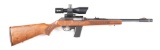 (M) MARLIN 9MM CAMP CARBINE SEMI AUTOMATIC RIFLE WITH SCOPE.