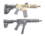 (M) LOT OF 2: DIAMONDBACK DB-15 5.56X45MM AND FREEDOM ORDNANCE FX-9 9MM SEMI-AUTOMATIC PISTOL.