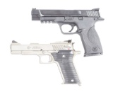(M) LOT OF 2: SMITH & WESSON M&P 9 PRO SERIES & AMT AUTOMAG II SEMI-AUTOMATIC PISTOLS.