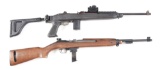 (M) LOT OF 2: AUTO ORDNANCE M1 CARBINE AND CHIAPPA M1-9 SEMI AUTOMATIC RIFLES.