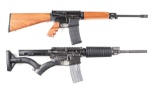 (M) LOT OF 2: BUSHMASTER XM15-E2S AND WINDHAM WEAPONRY WW-CF SEMI AUTOMATIC RIFLES.
