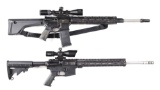 (M) LOT OF 2: DPMS A-15 AND NEW FRONTIER ARMORY LW-15 SEMI AUTOMATIC RIFLES