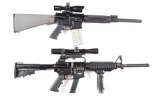 (M) LOT OF 2: OLYMPIC ARMS MFR SEMI AUTOMATIC RIFLES WITH SCOPES
