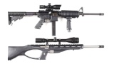 (M) LOT OF 2: ROCK RIVER ARMS LAR-9 AND MITCHELL ARMS BLACK LIGHTNING SEMI AUTOMATIC RIFLES.