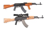 (M) LOT OF 2: ROMANIAN I.O. INC. AK-47C AND CUGIR GP/WASR-10/63 SEMI AUTOMATIC RIFLES.