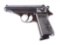 (C) WALTHER MODEL PP SEMI-AUTOMATIC PISTOL WITH HOLSTER.
