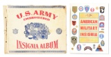 LOT OF 2: U.S. ARMY EMBROIDERED INSIGNIA ALBUM AND AMERICAN MILITARY INSIGNIA BOOK