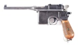 (C) MAUSER WARTIME COMMERCIAL C96 BROOMHANDLE SEMI-AUTOMATIC PISTOL.