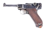 (C) GERMAN PRE-WORLD WAR I UNIT MARKED DWM MODEL 1908 MILITARY LUGER SEMI-AUTOMATIC PISTOL.