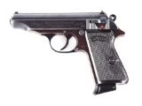 (C) WALTHER MODEL PP SEMI-AUTOMATIC PISTOL WITH HOLSTER.