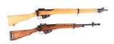 (C) LOT OF 2: ENFIELD NO. 4 MK. II AND NO. 5 MK. I JUNGLE CARBINE BOLT ACTION RIFLES.