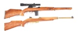 (C) LOT OF 2: MODIFIED INLAND AND UNIVERSAL M1 CARBINE SEMI AUTOMATIC RIFLES.