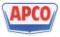 APCO GASOLINE PORCELAIN SERVICE STATION SIGN.