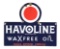 HAVOLINE WAX FREE MOTOR OIL PORCELAIN SERVICE STATION SIGN.