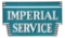 IMPERIAL AUTOMOBILES SERVICE DIE CUT PORCELAIN SIGN.