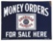 AMERICAN EXPRESS MONEY ORDERS FOR SALE HERE PORCELAIN FLANGE SIGN.