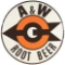 A & W ROOT BEER EMBOSSED TIN SIGN.