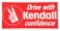NEW OLD STOCK KENDALL MOTOR OILS EMBOSSED TIN SIGN W/ ORIGINAL WOOD BACKING.