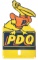 NEW OLD STOCK PDQ EMBOSSED TIN LICENSE PLATE TOPPER W/ PELICAN GRAPHIC.