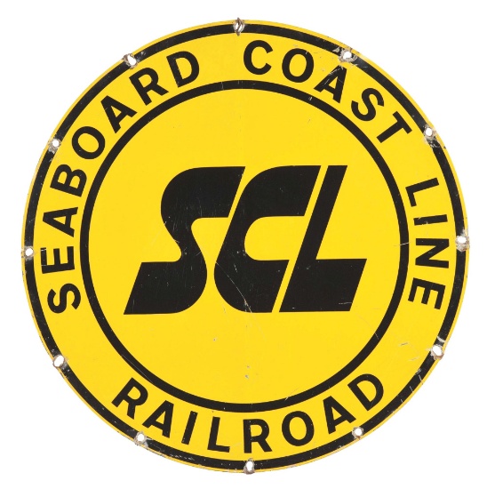 SEABOARD COAST LINE RAILROAD TIN SIGN.