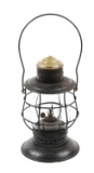 M RY CO. BELLBOTTOM RAILROAD LANTERN.