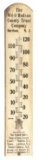 WEST HUDSON TRUST COMPANY WOODEN THERMOMETER.