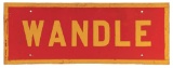 PENNSYLVANIA RAILROAD WANDLE STATION REFLECTIVE METAL SIGN.