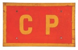 PENNSYLVANIA RAILROAD METAL CP STATION SIGN.