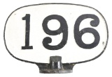 DOUBLE-SIDED CAST IRON RAILROAD MILE POST POLE-MOUNTED MARKER.
