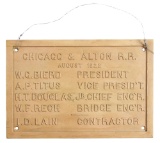 CAST BRONZE BUILDING INAUGURATION PLATE.