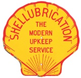 RARE SHELL SHELLUBRICATION PORCELAIN OIL RACK SIGN.