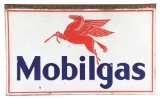 MOBILGAS PORCELAIN SERVICE STATION SIGN W/ PEGASUS GRAPHIC.