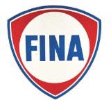 FINA GASOLINE PORCELAIN SERVICE STATION SIGN.