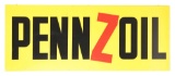 PENNZOIL MOTOR OIL TIN SERVICE STATION SIGN W/ COOKIE CUTTER EDGE.