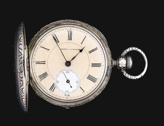 PERSONAL SILVER POCKET WATCH OF CONFEDERATE PRESIDENT JEFFERSON DAVIS, WHO TRADED IT IN LENNOXVILLE