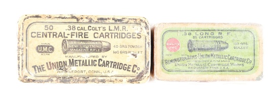 LOT OF 2: ANTIQUE UMC CARTRIDGE BOXES.