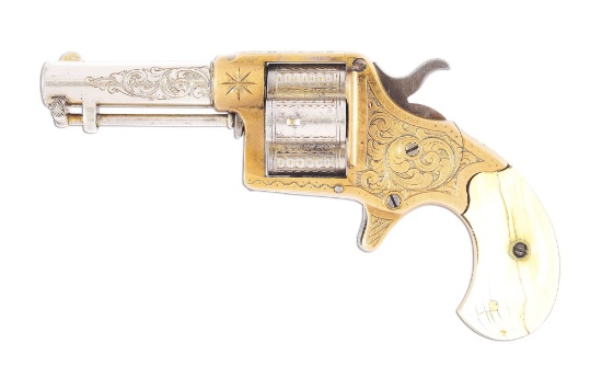 (A) ENGRAVED COLT CLOVERLEAF .41 RF SINGLE ACTION REVOLVER (1874).