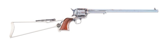 (A) NOTED COLLECTOR MEL GUY'S LEGENDARY COLT "BUNTLINE SPECIAL" SINGLE ACTION ARMY REVOLVER